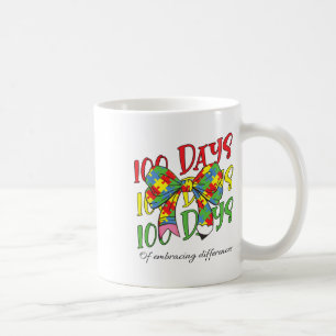100 Days Of Embracing Autism 100th Day School Pen Coffee Mug