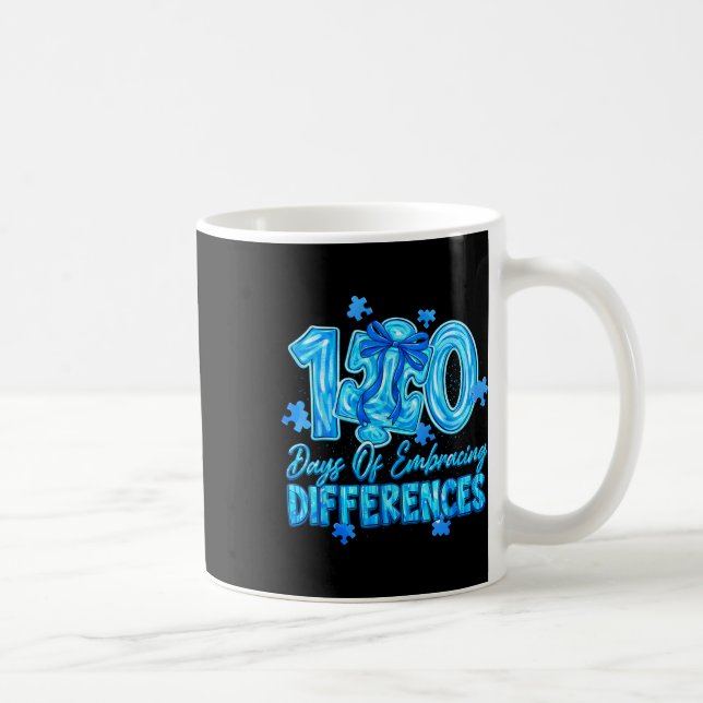 100 Days Of Embracing Differences 100 Days Of Scho Coffee Mug (Right)