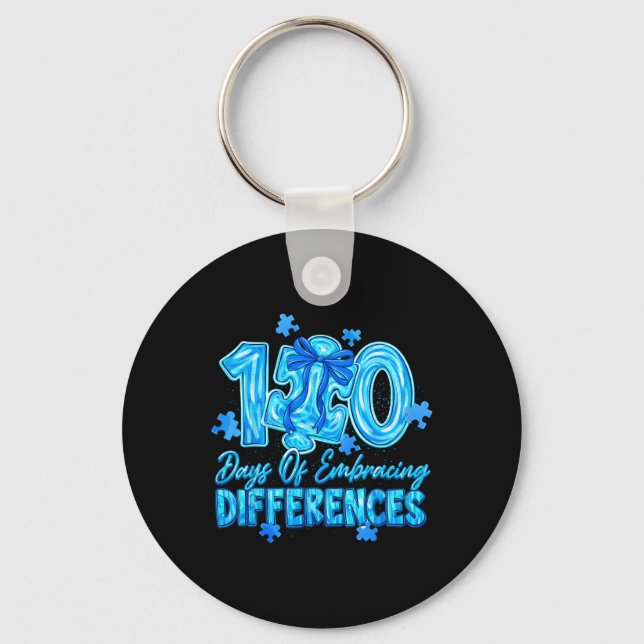 100 Days Of Embracing Differences 100 Days Of Scho Key Ring (Front)
