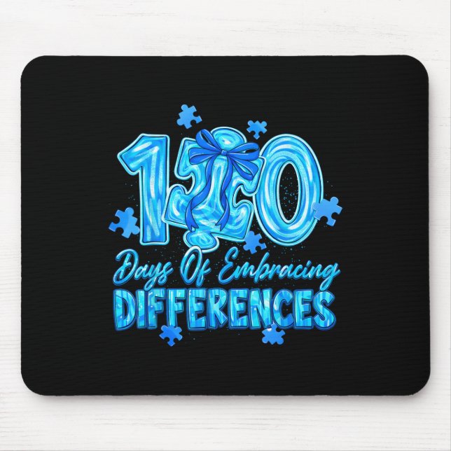 100 Days Of Embracing Differences 100 Days Of Scho Mouse Pad (Front)