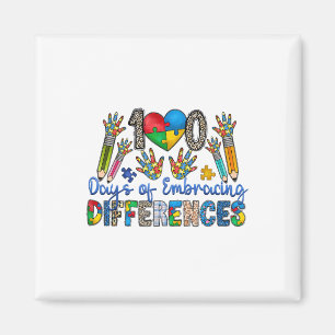 100 Days Of Embracing Differences Autism 100th Magnet