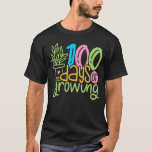 100 Days of Growing 100 Days of School Girls and T-Shirt