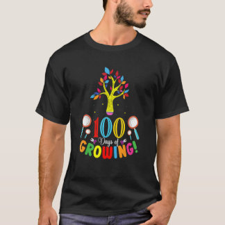 100 Days Of Growing 100 Days Of School Student Te T-Shirt