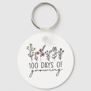 100 Days of Growing Gerdening Plants School Key Ring