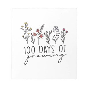 100 Days of Growing Gerdening Plants School Notepad
