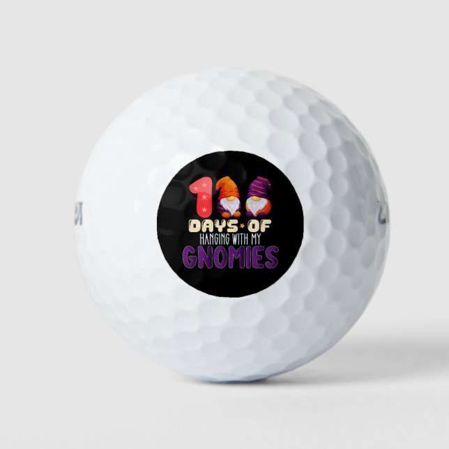 100 Days Of Hanging With My Gnomies School Golf Balls (Front)