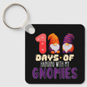 100 Days Of Hanging With My Gnomies School Key Ring
