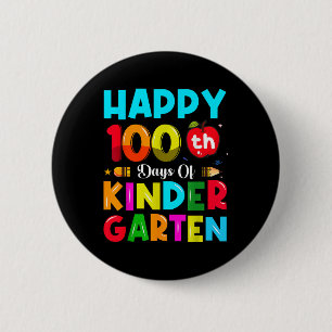 100 Days Of Kindergarten 100th Day Of School 6 Cm Round Badge