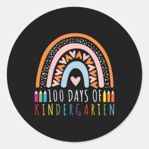 100 Days Of Kindergarten 100th Day Of School For T Classic Round Sticker