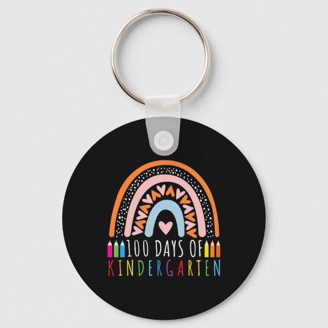 100 Days Of Kindergarten 100th Day Of School For T Key Ring (Front)
