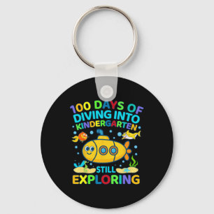 100 Days Of Kindergarten 100th Day Of School Girls Key Ring