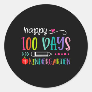 100 Days Of Kindergarten 100th Days Of School Classic Round Sticker