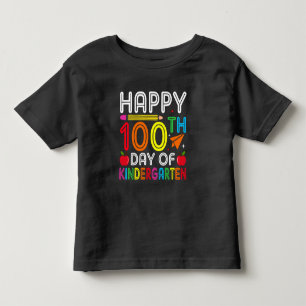 100 Days of Kindergarten Colorful Cute Toddler  T-Shirt