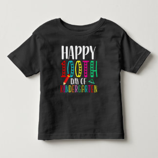 100 Days of Kindergarten Colourful Cute Toddler  T-Shirt