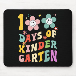 100 Days Of Kindergarten Groovy 100th Day School T Mouse Pad