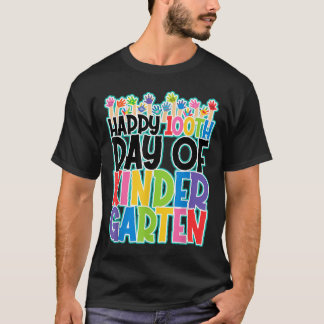 100 Days Of Kindergarten Happy 100th Day Of School T-Shirt