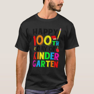 100 Days Of Kindergarten Happy 100th Day Of School T-Shirt