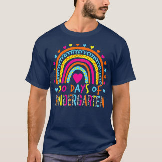 100 Days Of Kindergarten Leopard Rainbow 100th Day T-Shirt