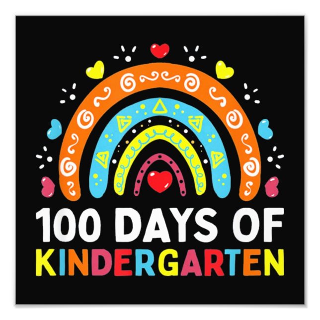 100 Days of Kindergarten Photo Print (Front)