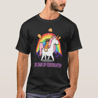 100 Days Of Kindergarten Rainbow Cat Unicorn For K T-Shirt