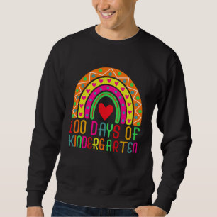 100 Days Of Kindergarten Rainbow Student Teacher Sweatshirt