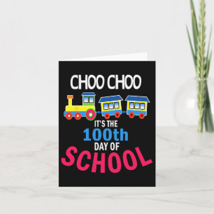 100 Days Of Kindergarten School Student Teacher Card