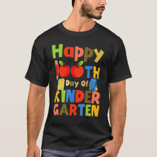 100 Days Of Kindergarten School Students Teachers T-Shirt