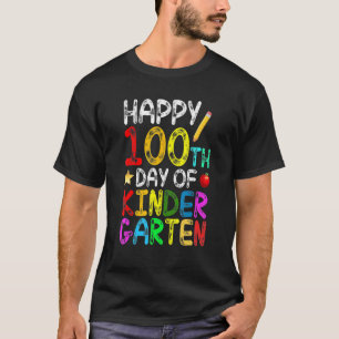 100 Days Of Kindergarten School Students Teachers T-Shirt