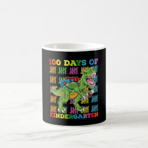 100 Days Of Kindergarten T Rex Dinosaur School Coffee Mug