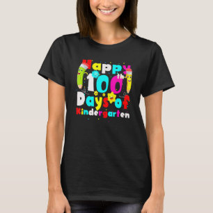 100 Days Of Kindergarten Teacher Student 100 Days  T-Shirt