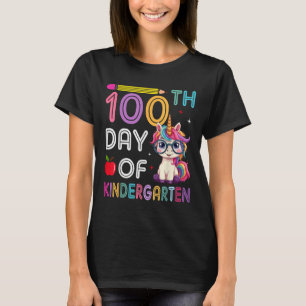 100 Days Of Kindergarten Unicorn 100th Day Of T-Shirt
