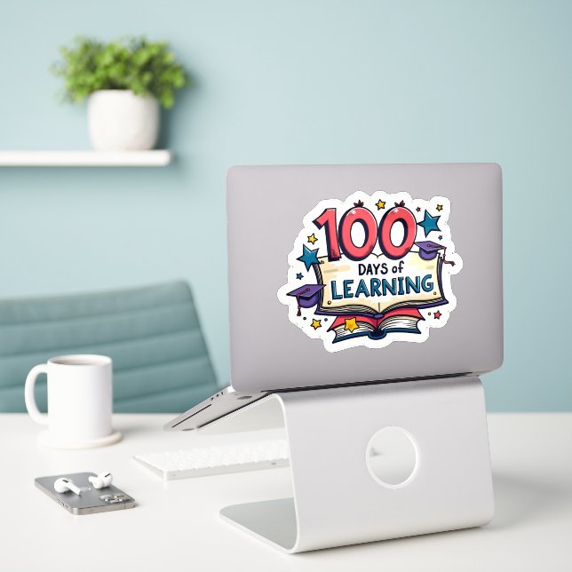 100 Days of Learning Celebration  (Laptop On Desk)