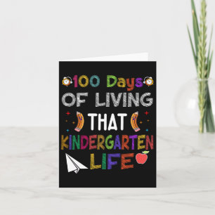 100 Days Of Living That Kindergarten Life Prek Tea Card