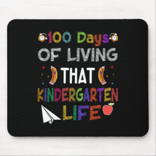 100 Days Of Living That Kindergarten Life Prek Tea Mouse Pad