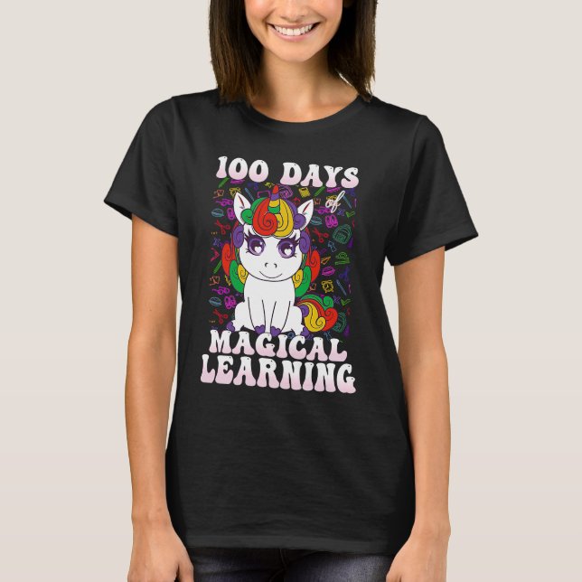 100 Days Of Magical Learning 100th Day Of School U T-Shirt (Front)