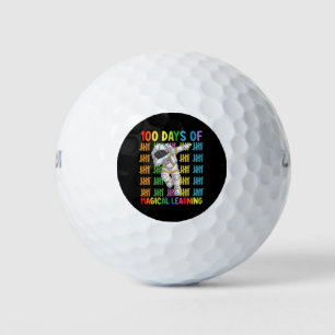 100 Days Of Magical Learning Astronaut School Golf Balls