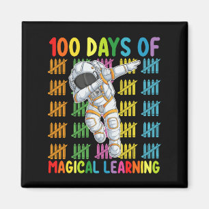 100 Days Of Magical Learning Astronaut School Magnet