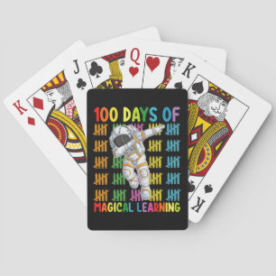 100 Days Of Magical Learning Astronaut School Playing Cards