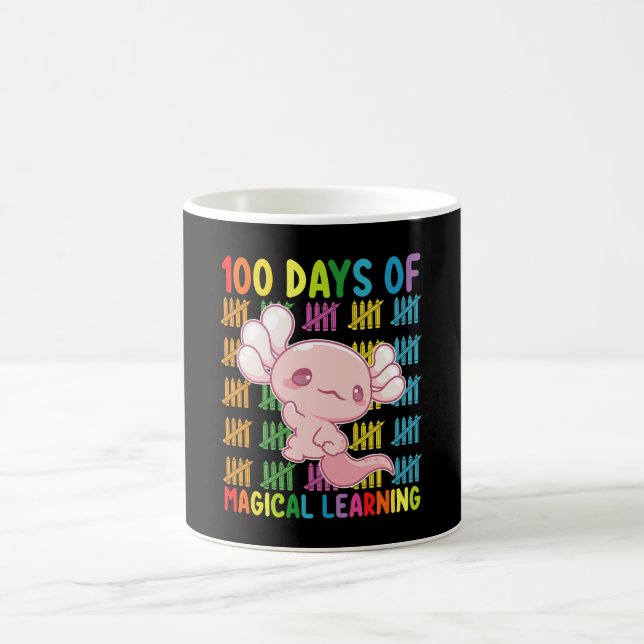 100 Days Of Magical Learning Axolotl School Coffee Mug (Center)