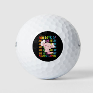 100 Days Of Magical Learning Axolotl School Golf Balls