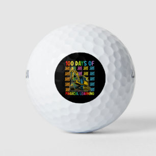 100 Days Of Magical Learning Excavator School Golf Balls