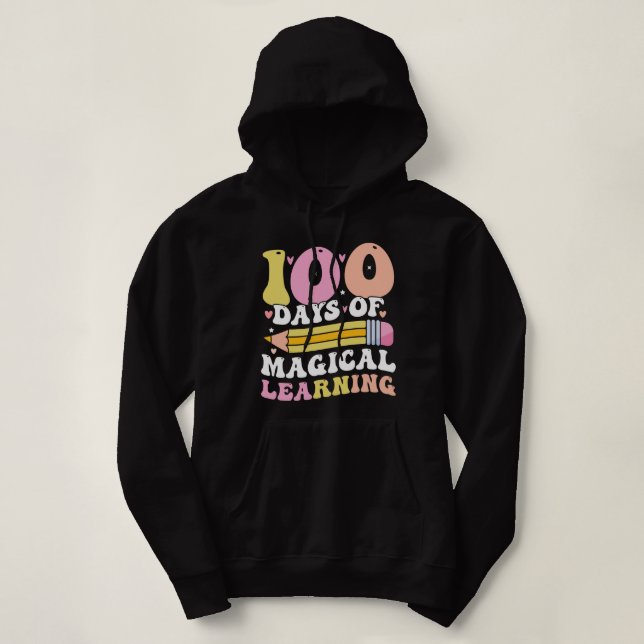 100 days of magical learning hoodie (Design Front)