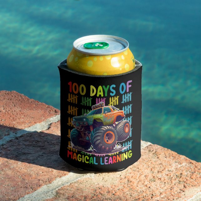 100 Days Of Magical Learning Monster Truck School Can Cooler (In Situ Pool)