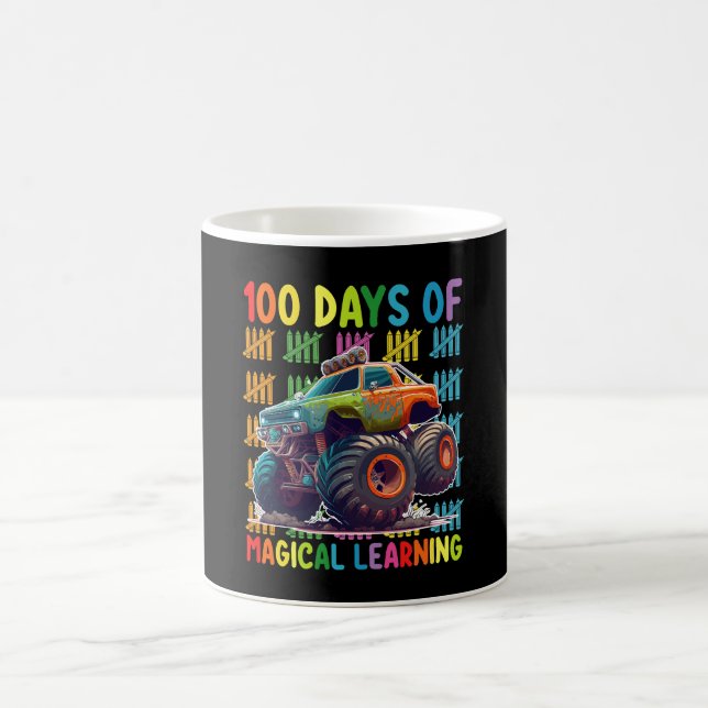 100 Days Of Magical Learning Monster Truck School Coffee Mug (Center)