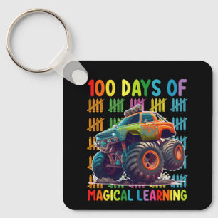 100 Days Of Magical Learning Monster Truck School Key Ring