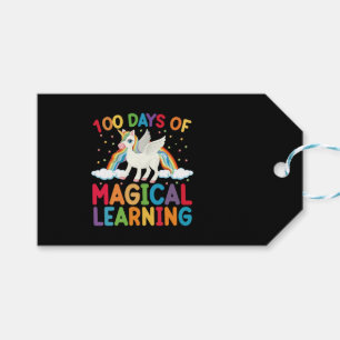 100 Days Of Magical Learning School Unicorn Girls Gift Tags