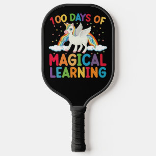 100 Days Of Magical Learning School Unicorn Girls Pickleball Paddle