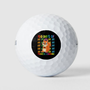 100 Days Of Magical Learning Squirrel School Golf Balls