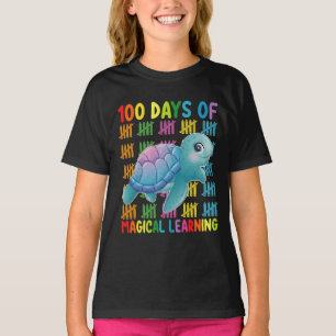 100 Days Of Magical Learning Turtle School T-Shirt