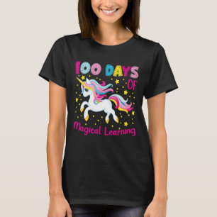 100 Days of Magical Learning Unicorn Girls 100th D T-Shirt